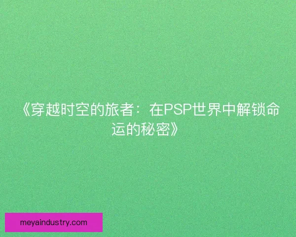 《穿越时空的旅者：在PSP世界中解锁命运的秘密》