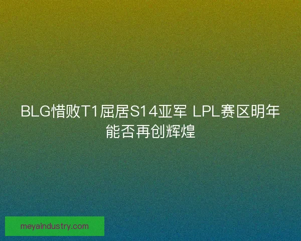 BLG惜败T1屈居S14亚军 LPL赛区明年能否再创辉煌